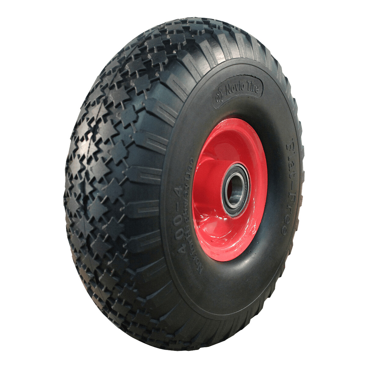 4a6c5914e8b7817b7ecec91544ee9ab9 PU band + wiel 4.00x4 blok + 2.10X4 kogellager Ø25 staal rood | Van Welpen Onderdelen