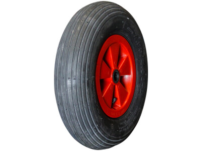 Luchtband + wiel 4.80/4.00-8 S-2202 2PR + 2.50Ax8 NL75 45 A3 kunststof rood
