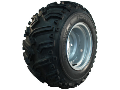Luchtband + wiel 26x12.00-12 KT-103 4PR + 10.50Ix12H2 ET0 94/140/5 53 L staal grijs
