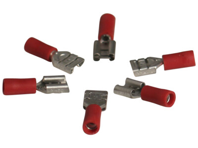 Vlakstekerhuls voor draad 0,5 - 1,5mm2 , 2,8x0,8mm, rood