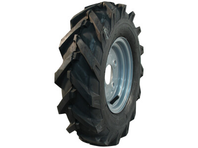 Luchtband + wiel 4.80/4.00-8 (122/90-8) V-8501 4PR + 2.50Ax8H2 ET0 60/100/4 44 A4 staal grijs rechts