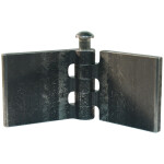 Recht portierscharnier met rvs pen 50 x 60mm scharnierblad blank niet demonteerbaar