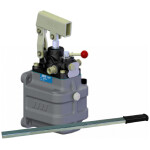 Handpomp PMI25 1L reservoir handpomp 25cm³ dubbel werkend aluminium cilinder dubbelwerkend