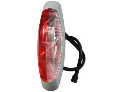 Contourlamp Aspöck Flexipoint II rood / wit DC kabel 250mm