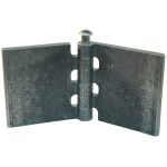 Recht portierscharnier met rvs pen 60 x 60mm scharnierblad blank niet demonteerbaar