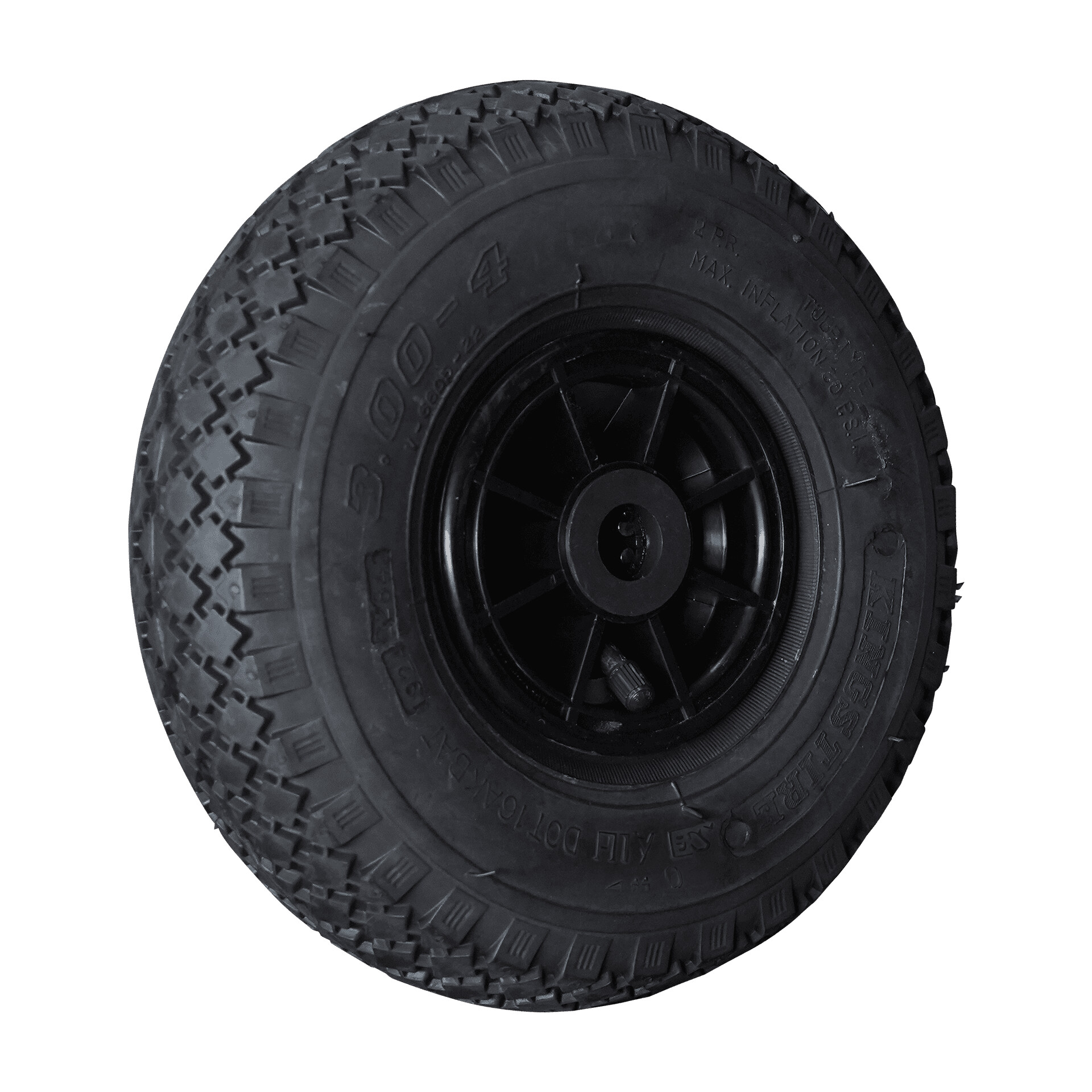 72cc896f959428628bf93f9fde691cb9 Luchtband + wiel 3.00-4 V-6605 2PR + 2.10x4 rollager Ø20 NL75 kunststof zwart | Van Welpen Onderdelen