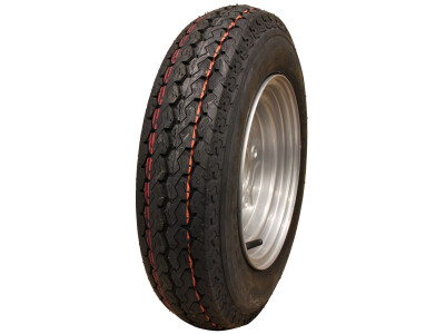 Luchtband + wiel 4.50-10 KT-715 6PR + 3.50Bx10H2 ET0 85/115/4 76 N staal grijs