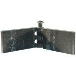 Recht portierscharnier met rvs pen 40 x 80mm scharnierblad blank niet demonteerbaar