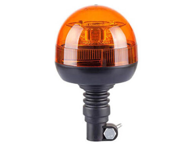 Zwaailamp led oranje 12/24v ø129 x 208mm DIN-aansluiting IP56 8 x 3W High power LED's CE, ECE-R10 / R65