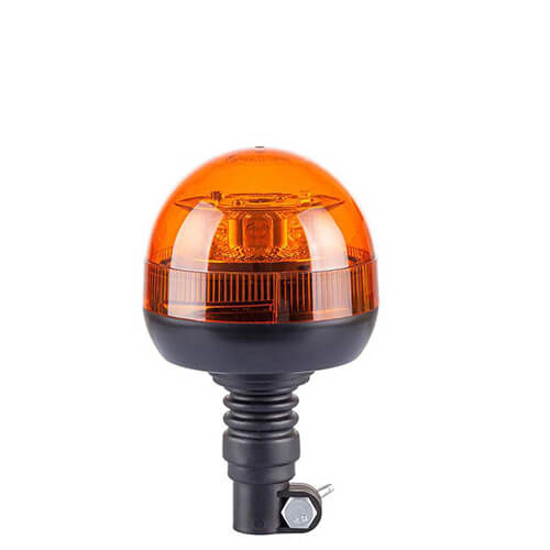 78bddbc8e1c9265ef194f2b76ef37b38 Zwaailamp led oranje 12/24v ø129 x 208mm DIN-aansluiting IP56 8 x 3W High power LED's CE, ECE-R10 / R65