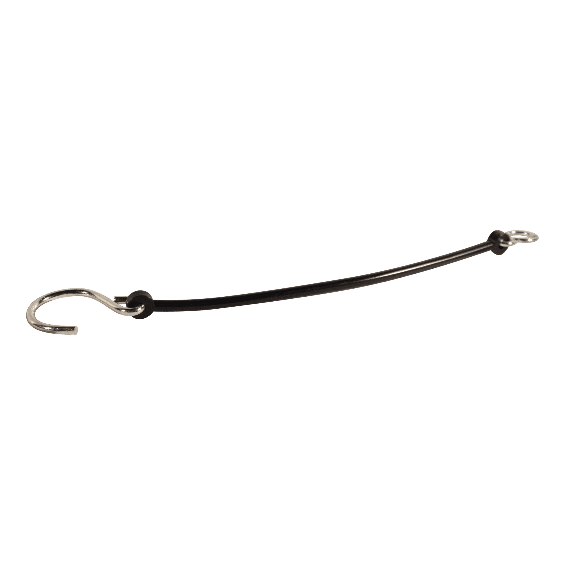 78f3ee785adc92ac5be4307b89e4c5fc Veiligheidsnoer 260mm rubber , zwart met S-haak en 8-haak
