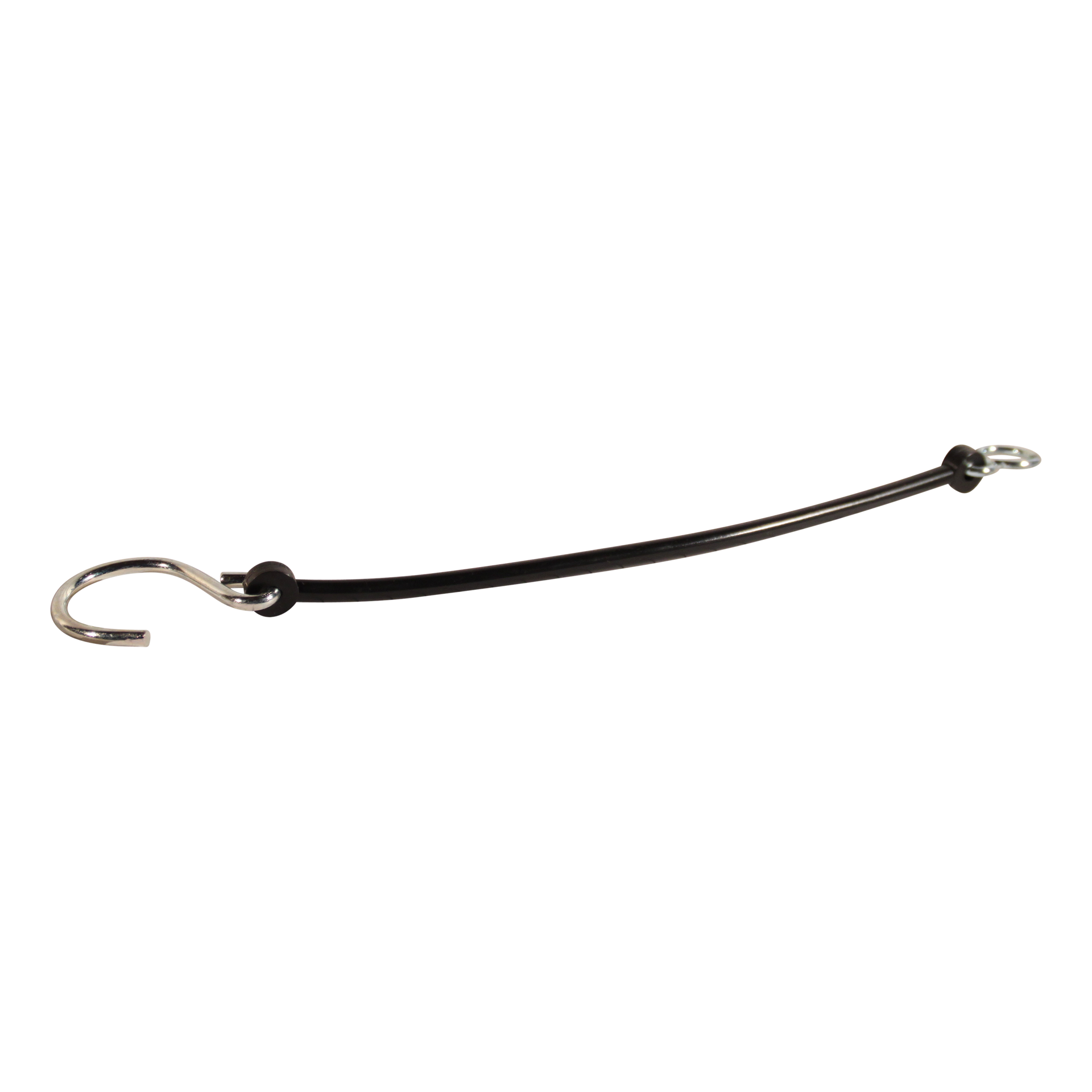 78f3ee785adc92ac5be4307b89e4c5fc Veiligheidsnoer 260mm rubber , zwart met S-haak en 8-haak