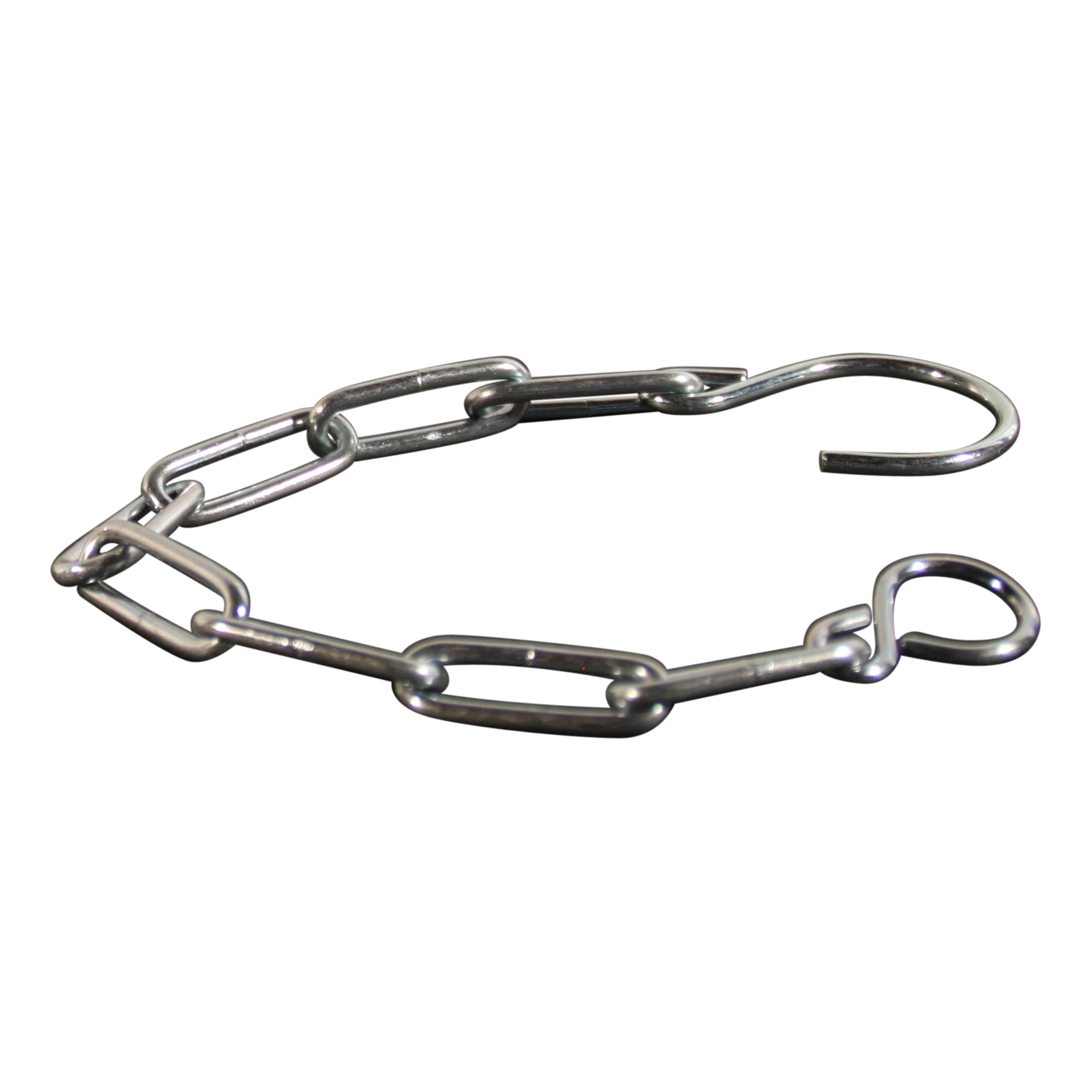 82be4f7bda2be4699ec7c69a85f988b3 Veiligheidsketting 283mm verzinkt met S-haak en 8-haak