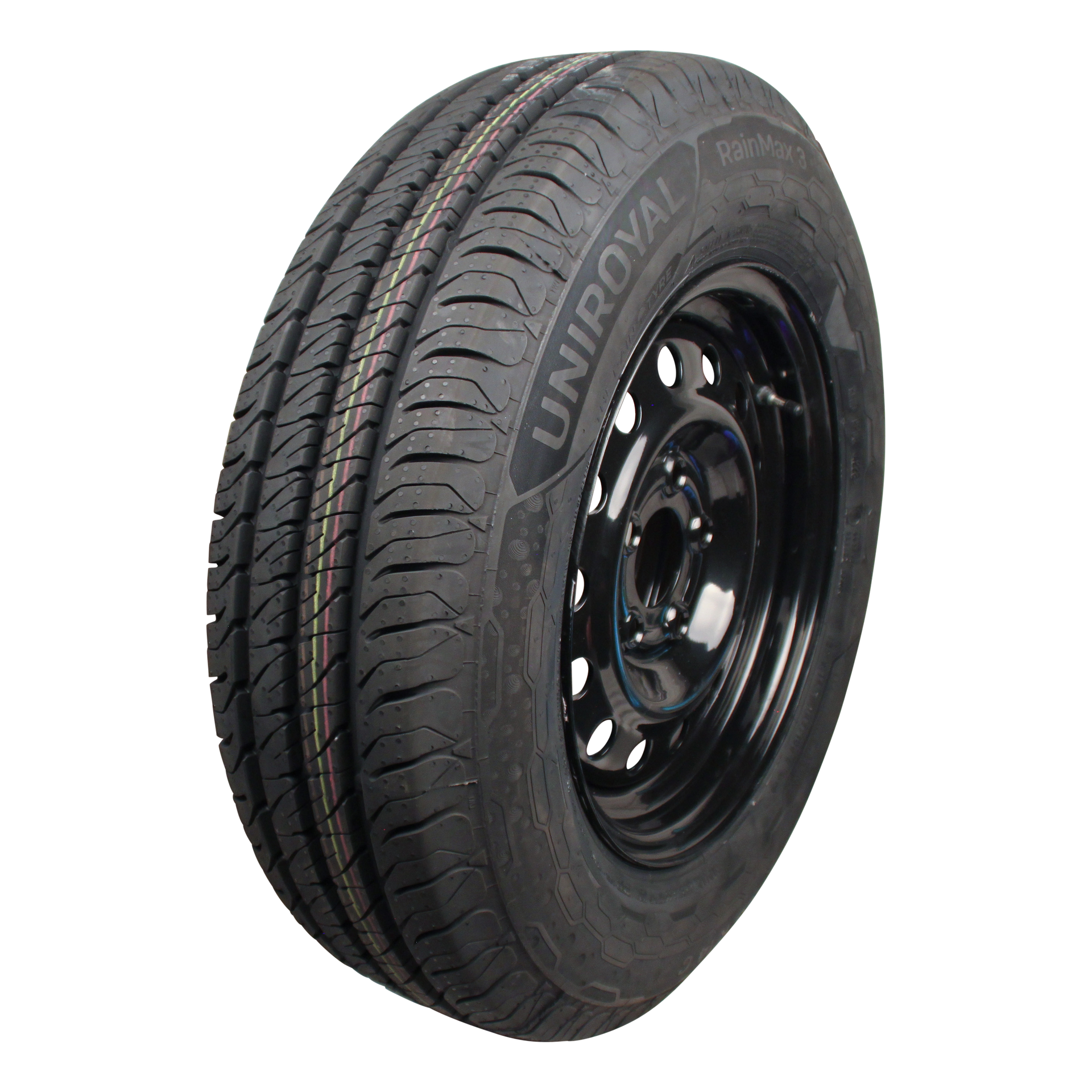 83d204fe42b2f869b4c40f7cafc213ea Luchtband + wiel 185 R14C Rain Max 3 8PR + 5½Jx14H2 ET30 66,5/112/5 102/100 R staal zwart