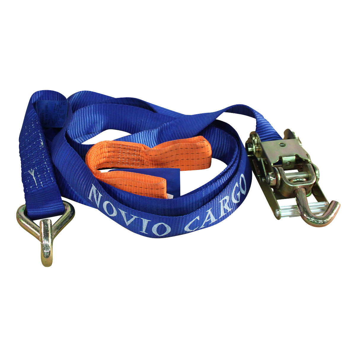 83d3e29e858075ce8ce3a124e994dbe5 Spanband voor autotransporter met verbindingslus blauw/verbindingslus oranje 50mm x 3500mm Novio Cargo