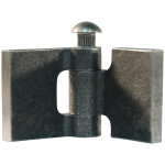 Recht portierscharnier met rvs pen 30 x 30mm scharnierblad blank niet demonteerbaar
