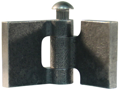 Recht portierscharnier met rvs pen 30 x 30mm scharnierblad blank niet demonteerbaar