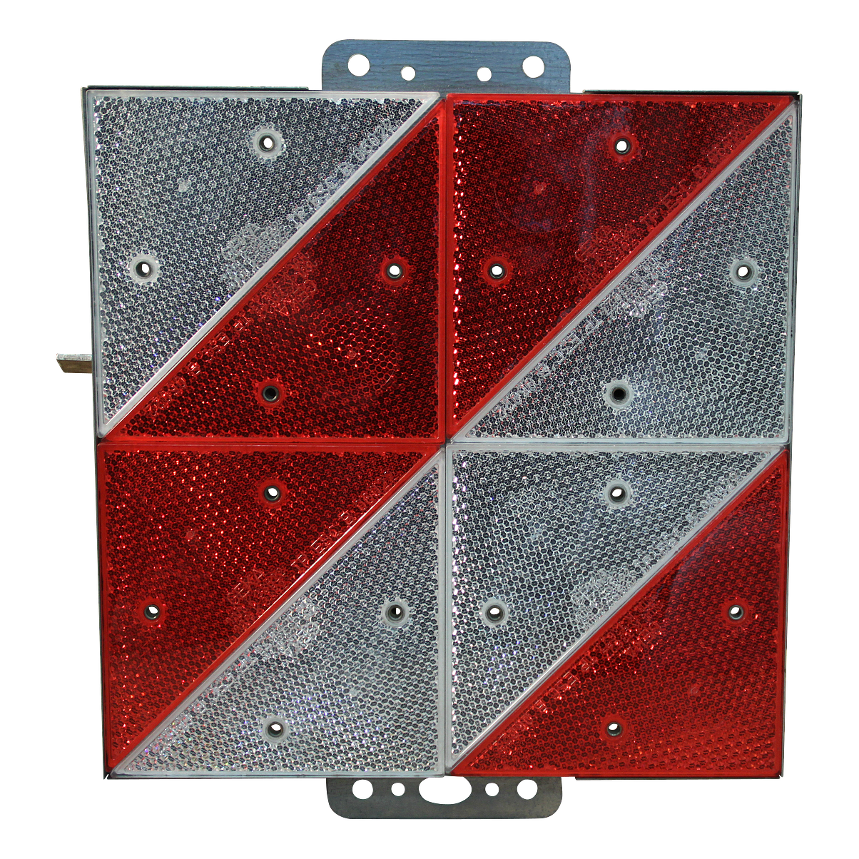 8dd3835cf88125ea91a54b13e01ab8d4 Markeringsbord langzaam rijdend verkeer 285x285mm LOF rood + wit diagonaal gestreept. links | Van Welpen Onderdelen