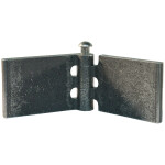 Recht portierscharnier met rvs pen 40 x 60mm scharnierblad blank niet demonteerbaar