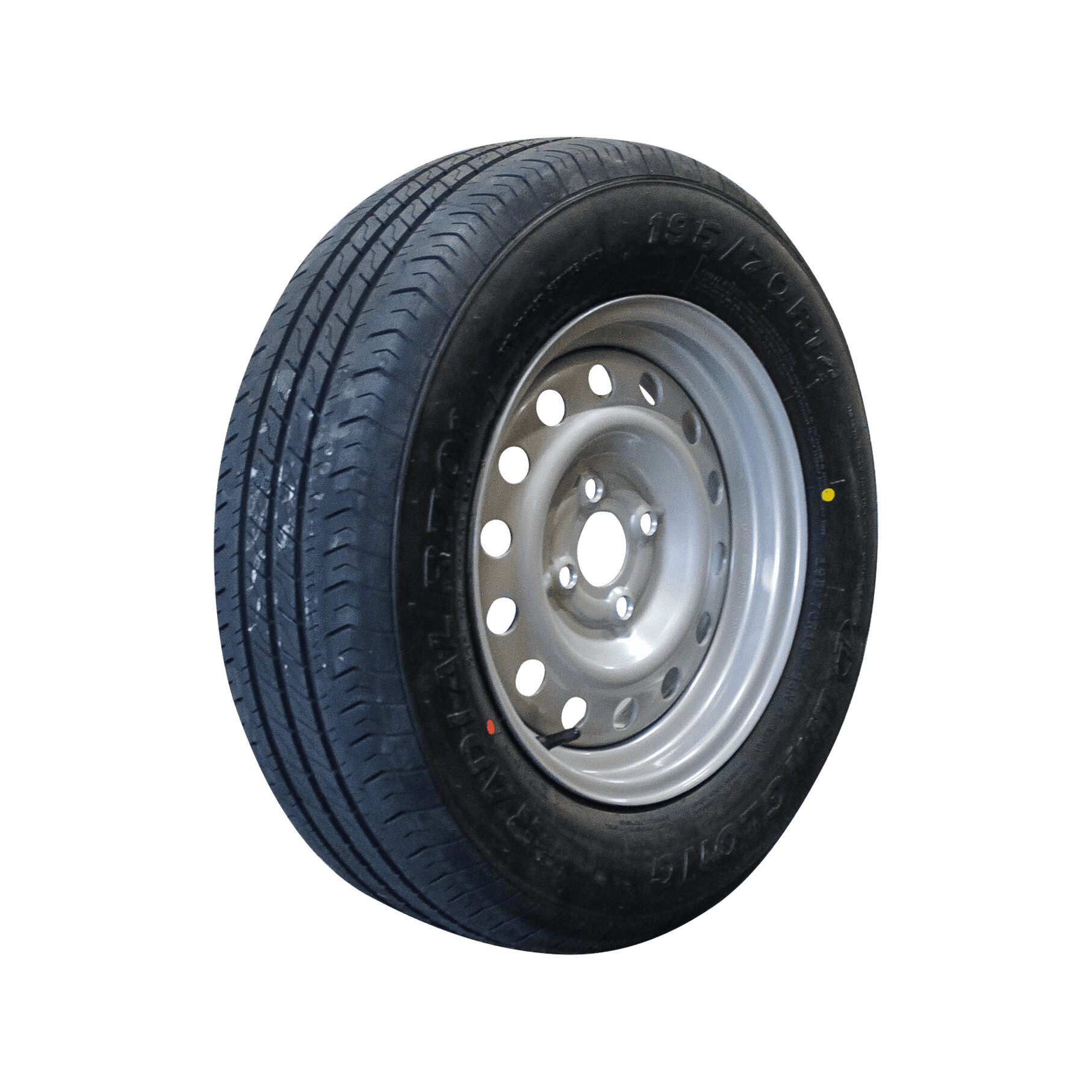 9168bf6c68bd5ceb302574c975b17d44 Luchtband + wiel 195/70 R14 R701 M+S + 5½Jx14H2 ET30 57/100/4 96 N staal grijs | Van Welpen Onderdelen