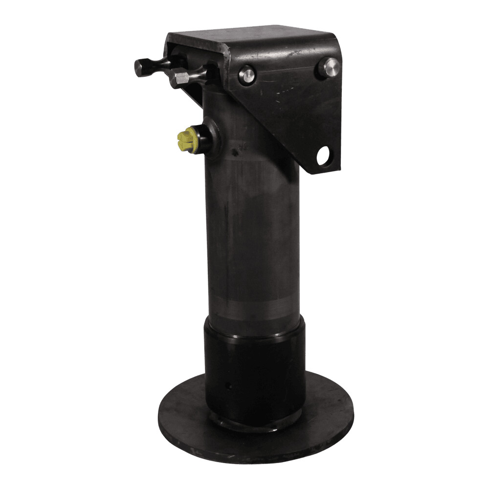 9c8cf2cbc4f6c9a8a2e366dffd52637f Steunpoot hydraulisch met terughaalveer , 90° zwenkbaar Ø100mm | Van Welpen Onderdelen
