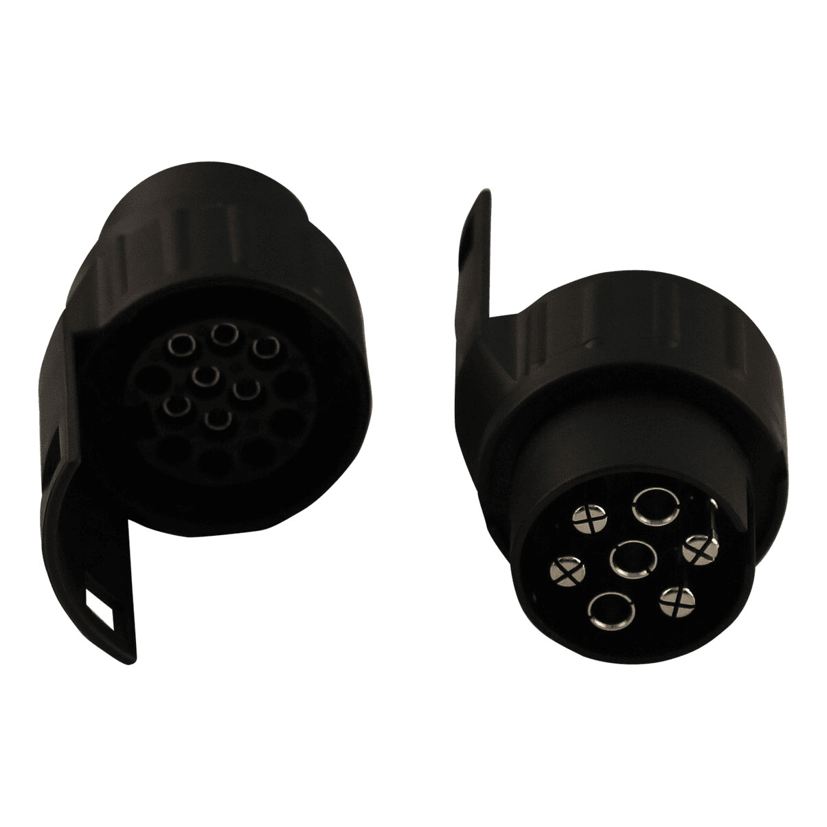 a22b19e6d7dd0c427f4ca3c4b2803f04 Mini-adapter auto 7-polig - ahw 13-polig (Jaeger systeem)