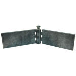 Recht portierscharnier met rvs pen 50 x 120mm scharnierblad blank niet demonteerbaar