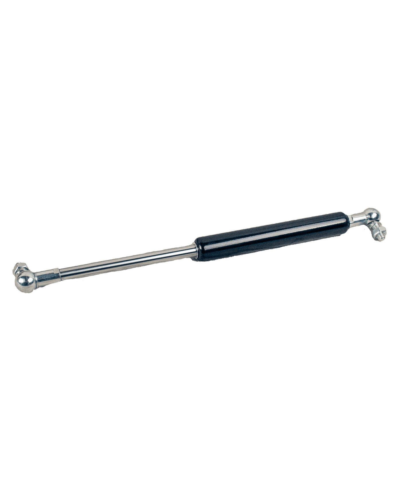 ab69d24c0cf786cbe4fa6e903b8fea16 Gasdrukveer (G) 14-28 250 640 2100N cilinder staal met standaard lak gitzwart RAL9005 kogelgewricht, radiaal inb. 35 | Van Welpen Onderdelen