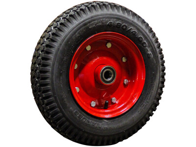 Luchtband + wiel 4.80/4.00-8 S-2202 4PR + 3.00D-8 ET0 NL100 A3 staal rood