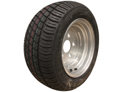 Luchtband + wiel 195/50 B10 (18x8.00-10) Trailermaxx M-8001 + 6.00Ix10H2 ET-4 66,5/112/5 98 N staal grijs