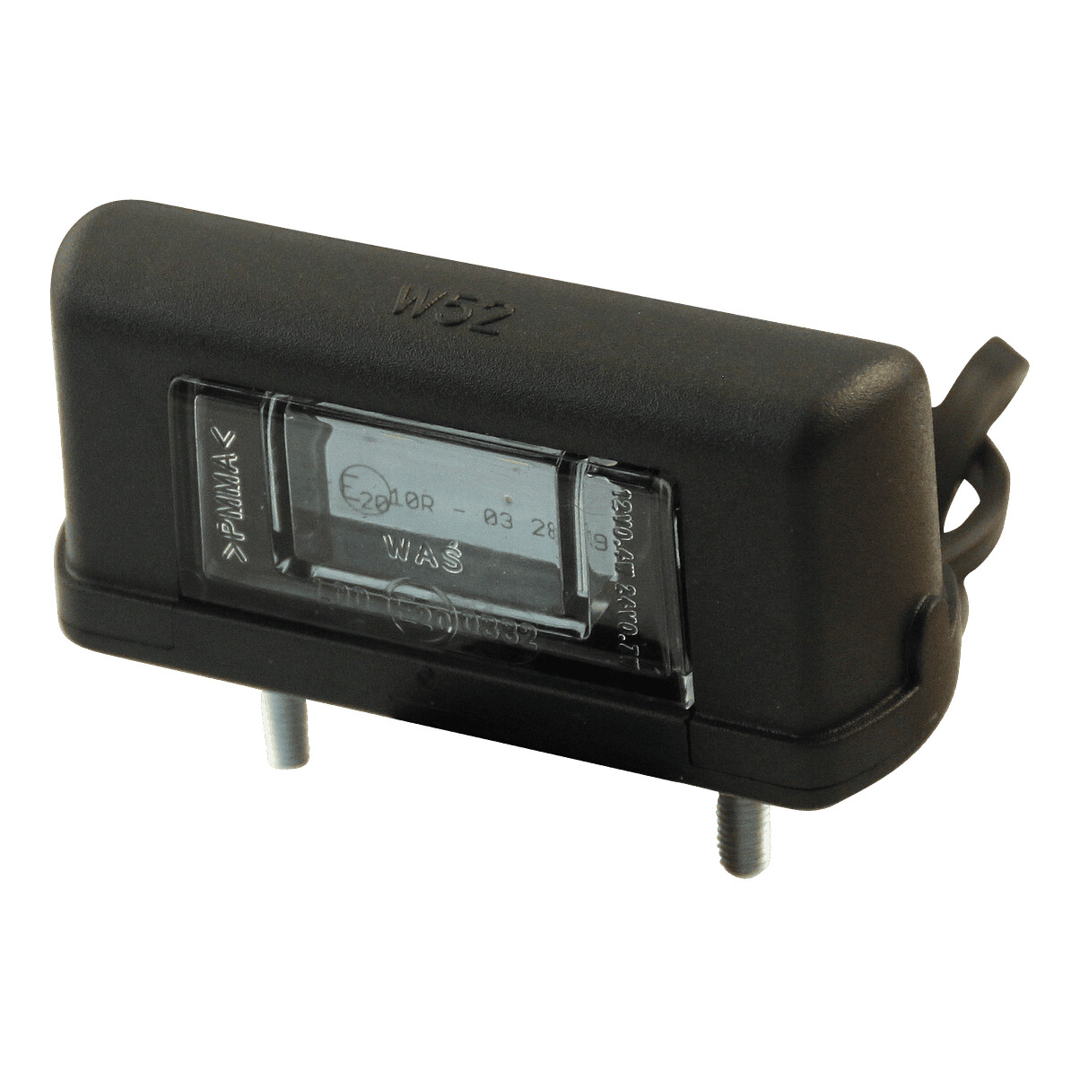 b19ff71b9eb164545849827cef4ca0c3 Kentekenlamp LED WAS 244 , 12-24V DC kabel 500mm , 2x 0,75mm² | Van Welpen Onderdelen