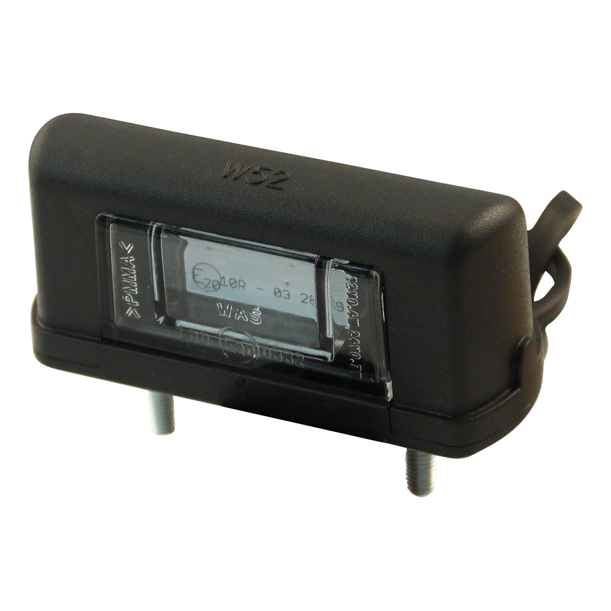 b19ff71b9eb164545849827cef4ca0c3 Kentekenlamp LED WAS 244 , 12-24V DC kabel 500mm , 2x 0,75mm² | Van Welpen Onderdelen