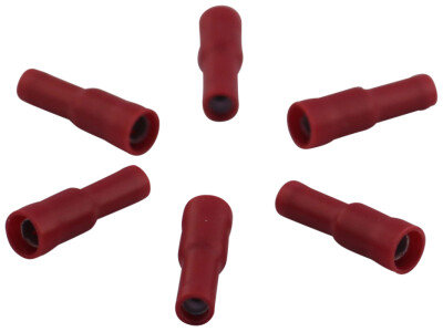 Rondstekerhuls voor draad 0,5 - 1,5mm2 , Ø4 , rood