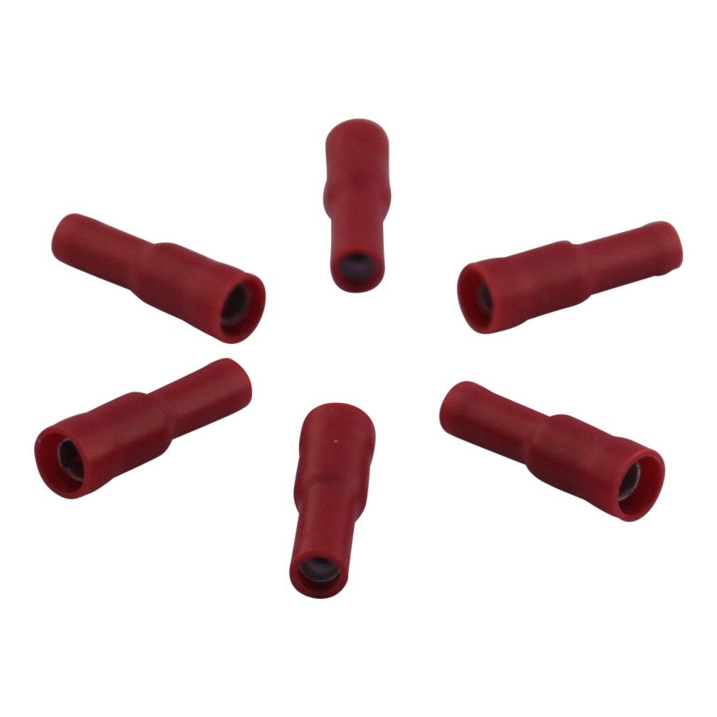 b34f77c7456cd4d181e7091460a37b8e Rondstekerhuls voor draad 0,5 - 1,5mm2 , Ø4 , rood