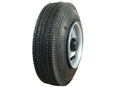 Luchtband + wiel 4.10/3.50-6 V-6603 4PR + 4.50Ax6 ET0 NL75 44 A3 staal grijs