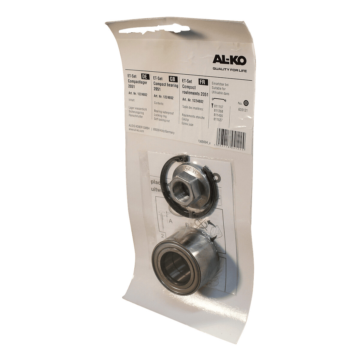 d57a109e74c7de0ba1bb88a94150b8c8 Compactlagerset waterdicht lager, borgring, flensmoer Ø34 x Ø64 x 34mm AL-KO rem 2051 Compact | Van Welpen Onderdelen