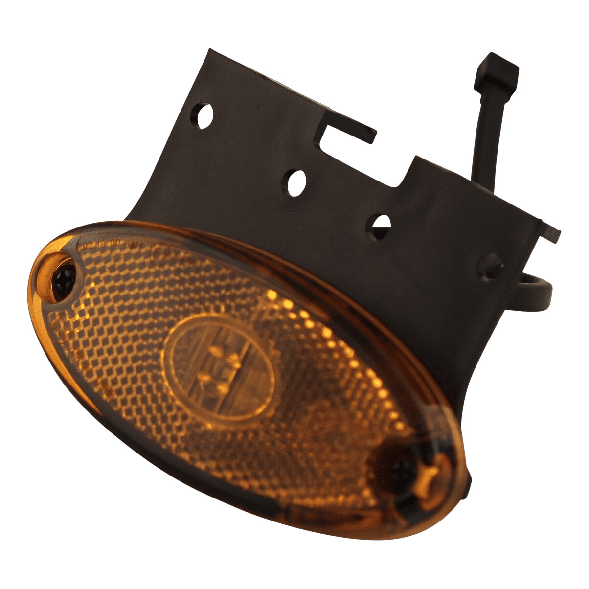 d7d47e4e02266ef1defc80454bf1b7e8 Zijmarkeringslamp Aspöck Flatpoint II led Orange Inclusief montagesteun "C" 90° DC kabel 500mm | Van Welpen Onderdelen