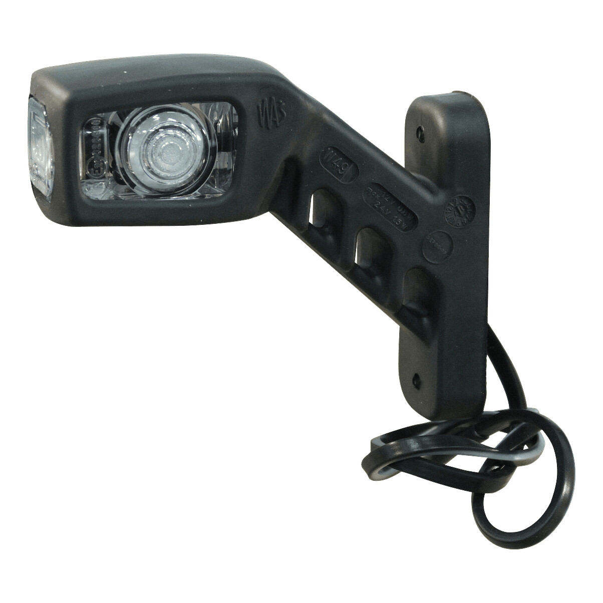 e035edb010f8aacfff3db5ec6bed448c Contourlamp WAS W49 rood / wit / oranje, links DC kabel | Van Welpen Onderdelen