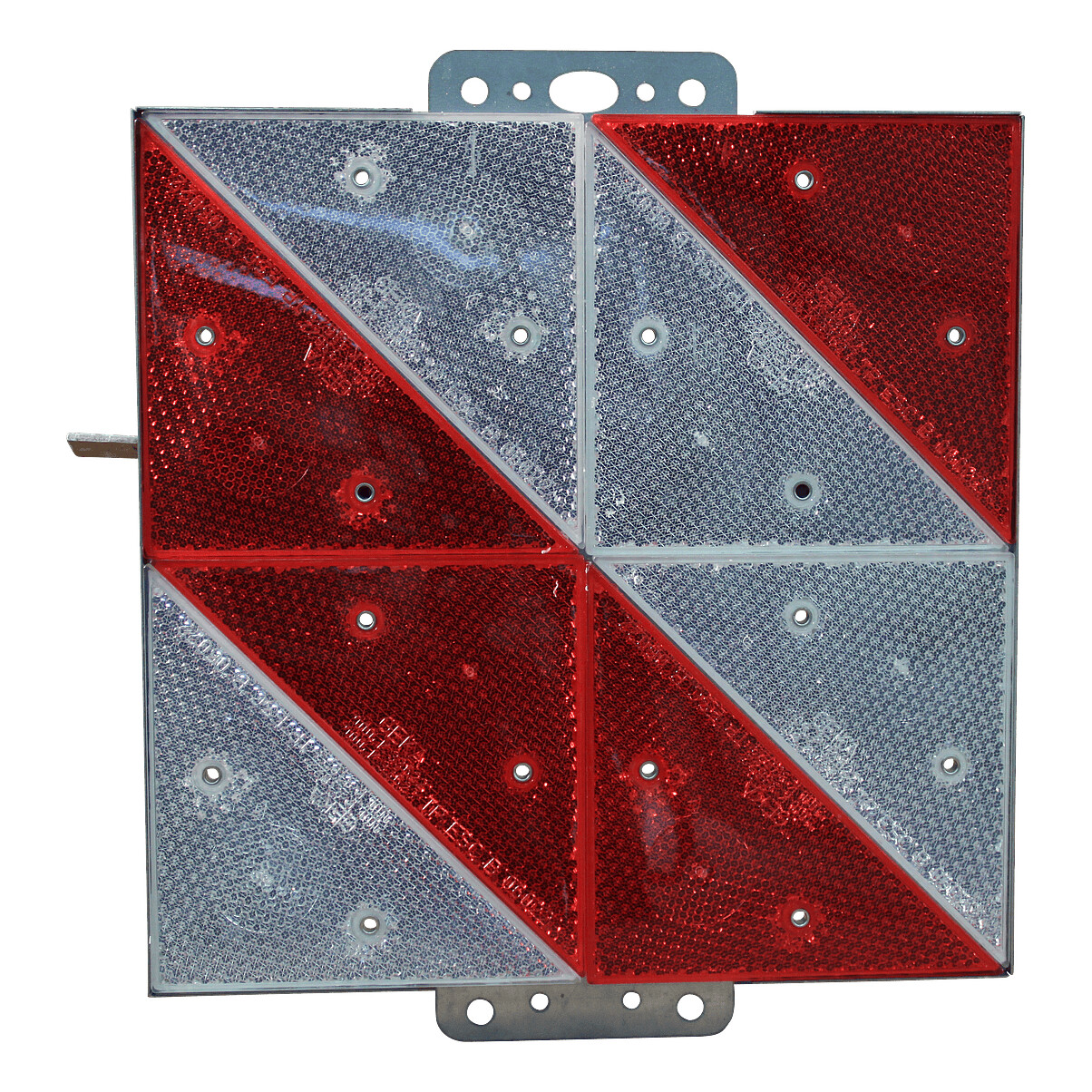 e7e9c8feeab36e34a8e06146fb3c438b Markeringsbord langzaam rijdend verkeer 285x285mm rood + wit diagonaal gestreept rechts | Van Welpen Onderdelen