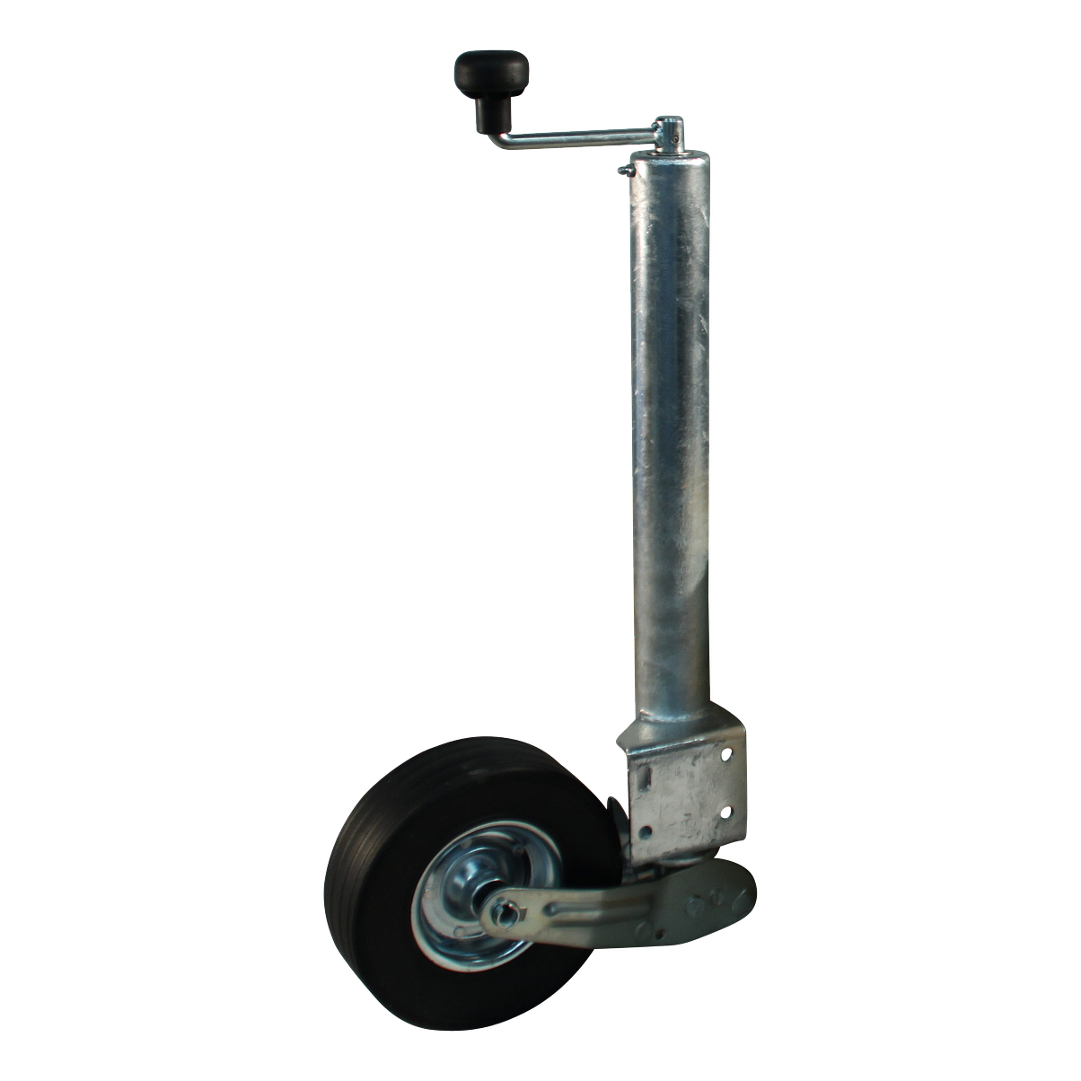 f85f75df97d713388706202396a07d08 Steunwiel automatisch opklapbaar 225x64mm kunststof slinger Ø60mm | Van Welpen Onderdelen