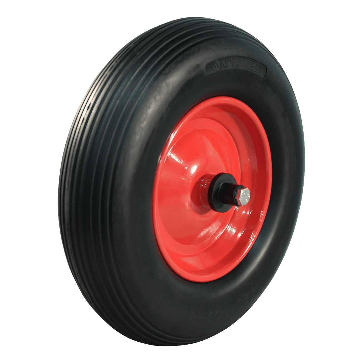 fa8ad43d4ef5ea267bb64b8ddbba5ff4 PU band + wiel 4.00x8 lijn + 2.50Ax8 rollager Ø20 NL75 staal rood | Van Welpen Onderdelen
