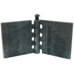 Recht portierscharnier met stalen pen 80 x 80mm scharnierblad blank